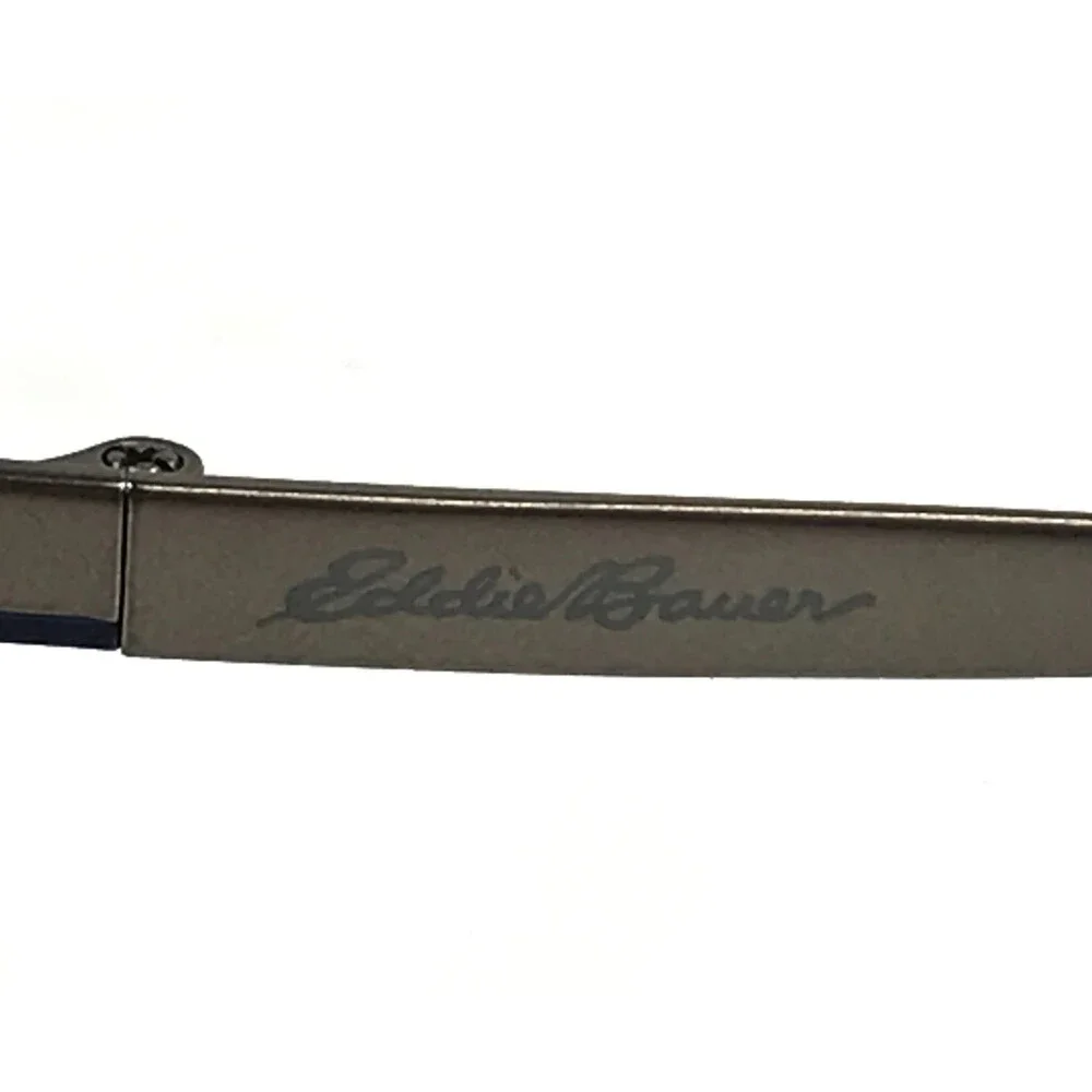 Eddie Bauer Eyeglasses Frames EB32043 GR Gray Blue Oval Wire Rim 52-18-145